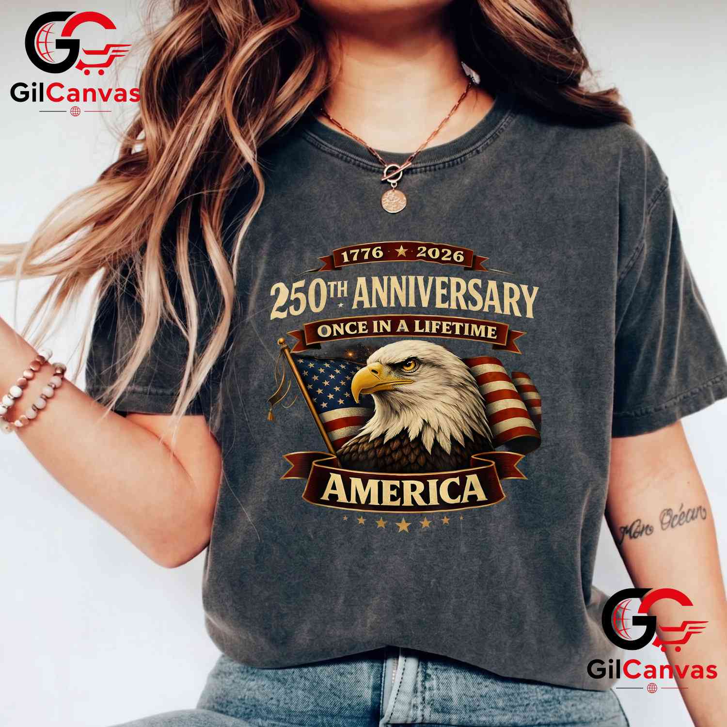250th America Anniversary USA 250 Years Independence Unisex Adult Patriotic T-Shirt