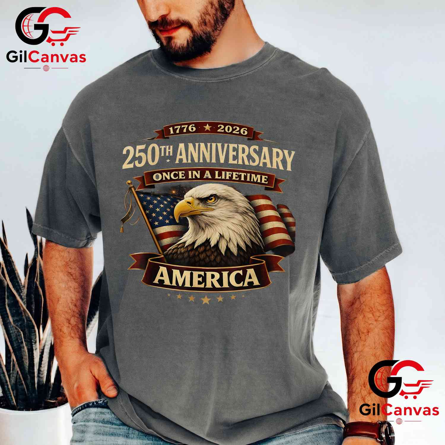 250th America Anniversary USA 250 Years Independence Unisex Adult Patriotic T-Shirt