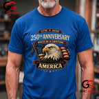 250th America Anniversary USA 250 Years Independence Unisex Adult Patriotic T-Shirt