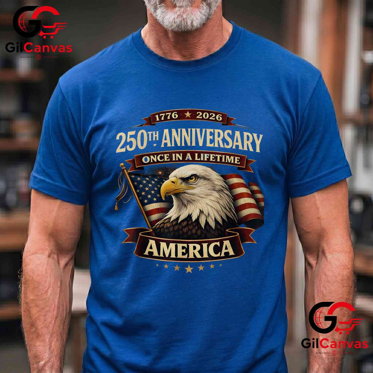 250th America Anniversary USA 250 Years Independence Unisex Adult Patriotic T-Shirt