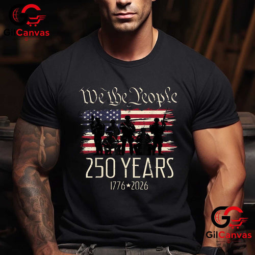250th Anniversary American Birthday USA Flag 250 Years Unisex American Gift T-Shirt