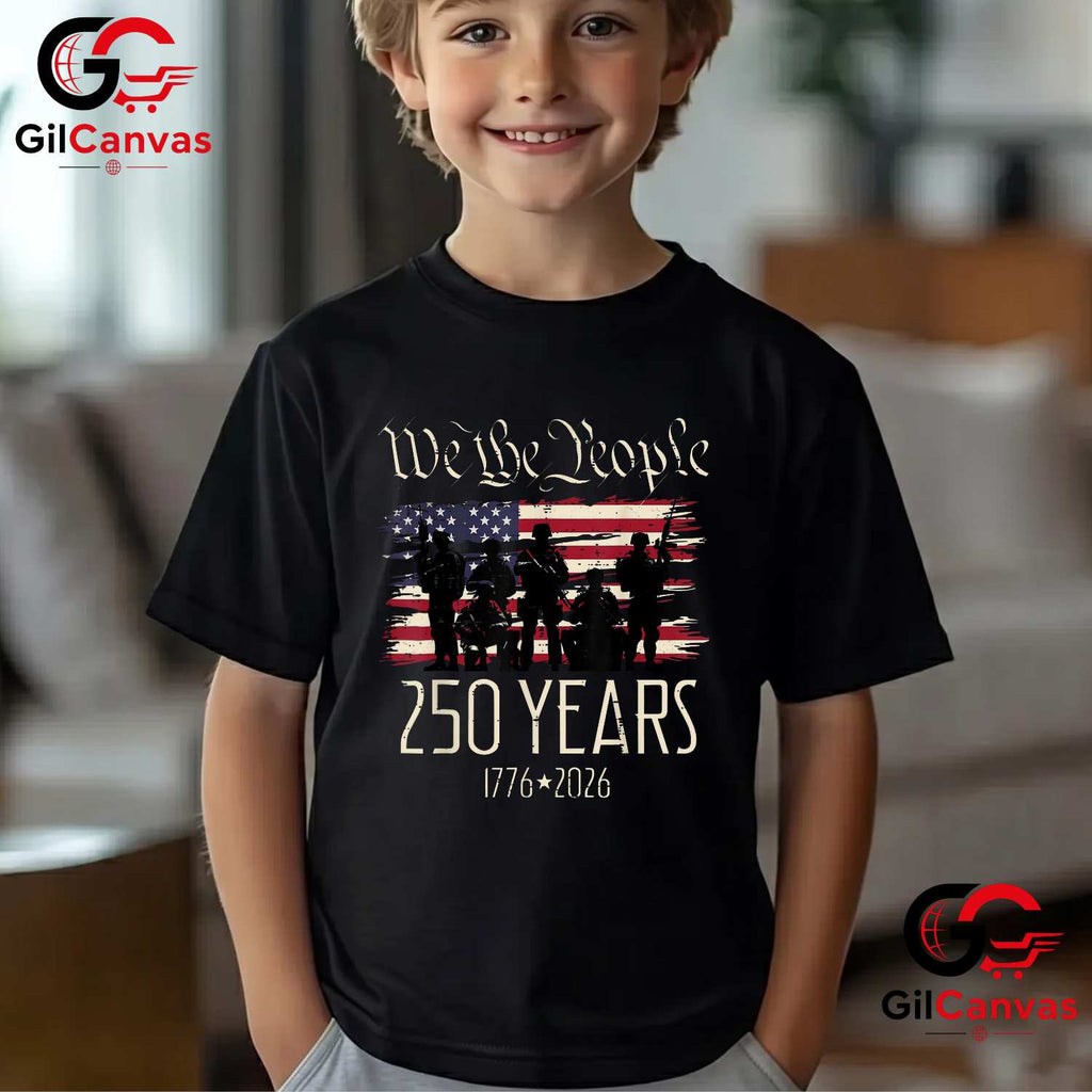 250th Anniversary American Birthday USA Flag 250 Years Unisex American Gift T-Shirt