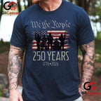 250th Anniversary American Birthday USA Flag 250 Years Unisex American Gift T-Shirt