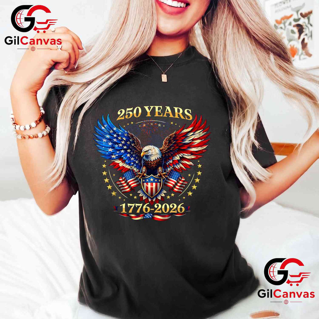 4th July Independence Day USA 250 Years Anniversary Unisex American Gift T-Shirt