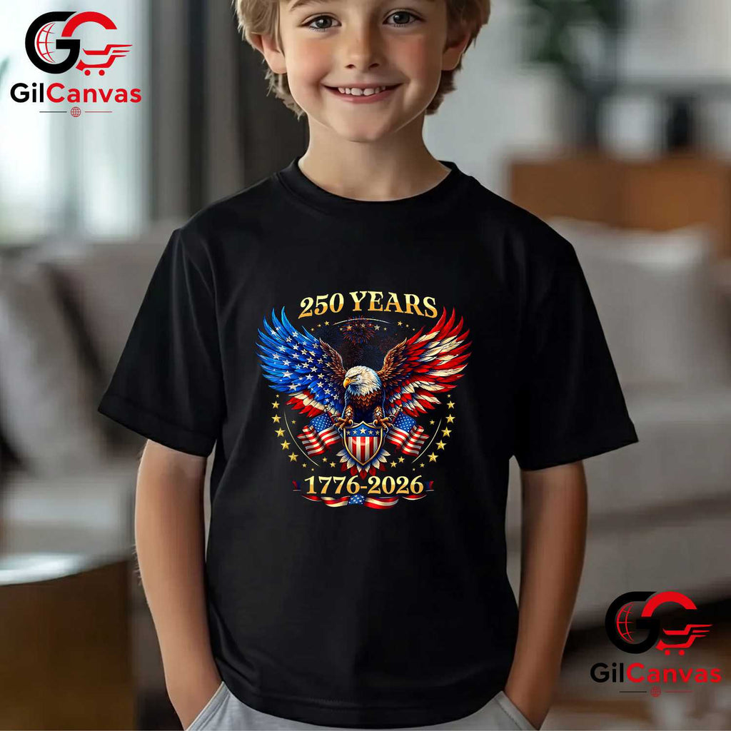 4th July Independence Day USA 250 Years Anniversary Unisex American Gift T-Shirt