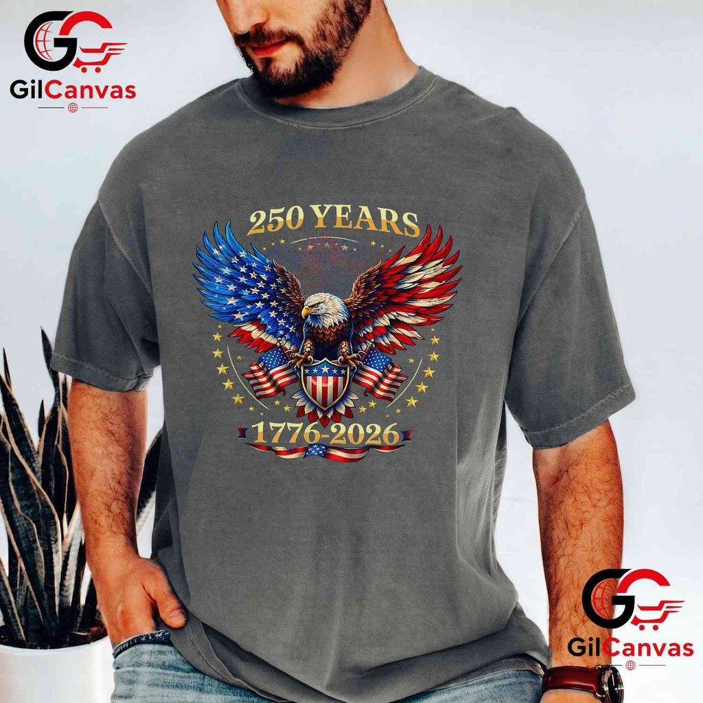 4th July Independence Day USA 250 Years Anniversary Unisex American Gift T-Shirt