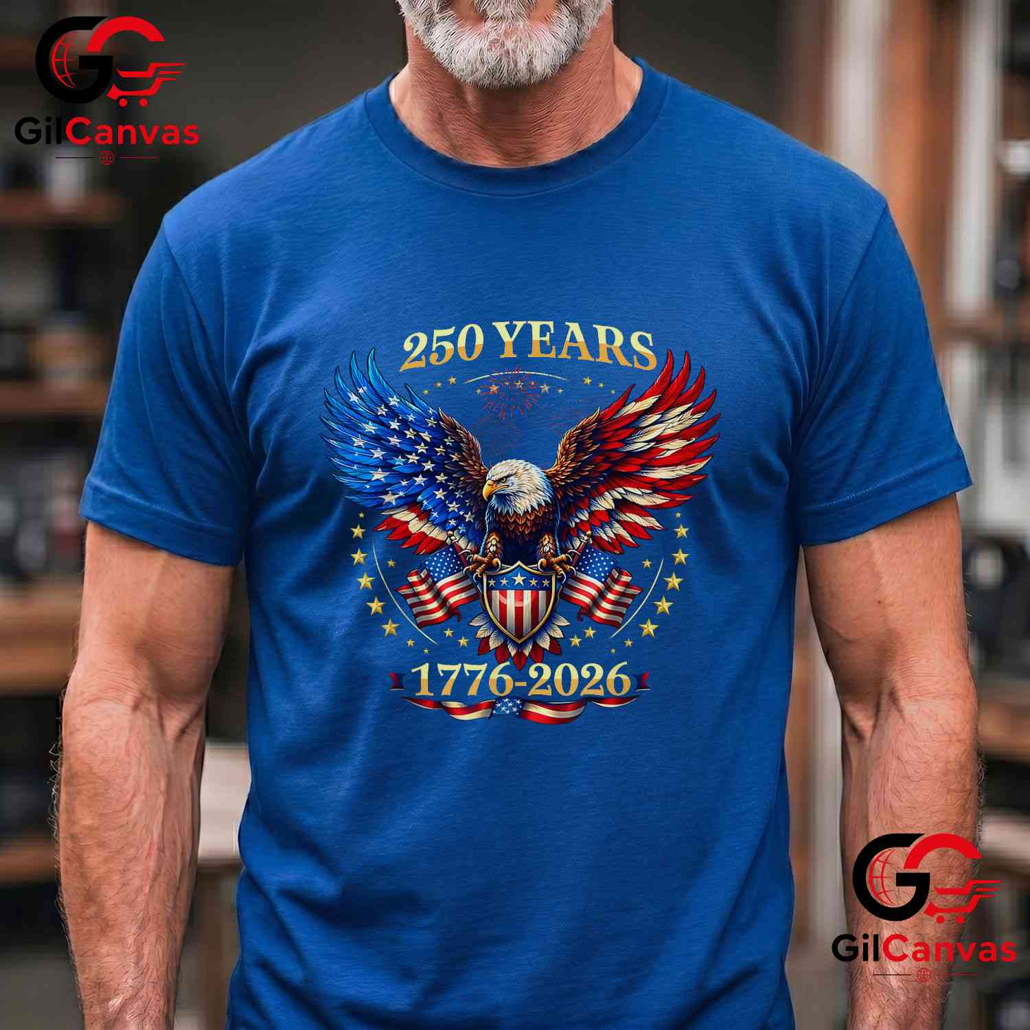 4th July Independence Day USA 250 Years Anniversary Unisex American Gift T-Shirt