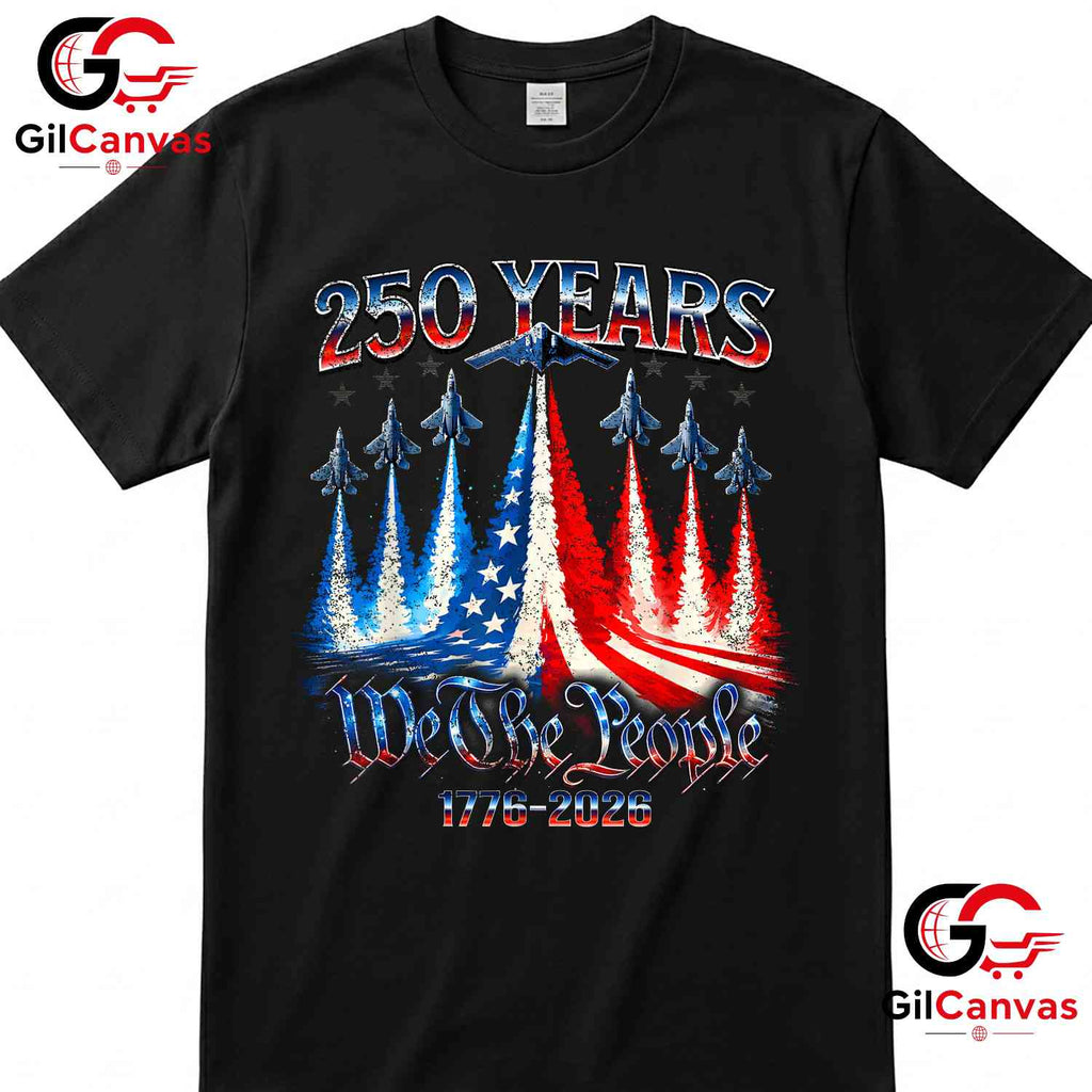 4th of July 250th Anniversary USA Flag America 250 Years Unisex USA Flag Graphic T-Shirt