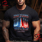 4th of July 250th Anniversary USA Flag America 250 Years Unisex USA Flag Graphic T-Shirt