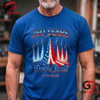 4th of July 250th Anniversary USA Flag America 250 Years Unisex USA Flag Graphic T-Shirt