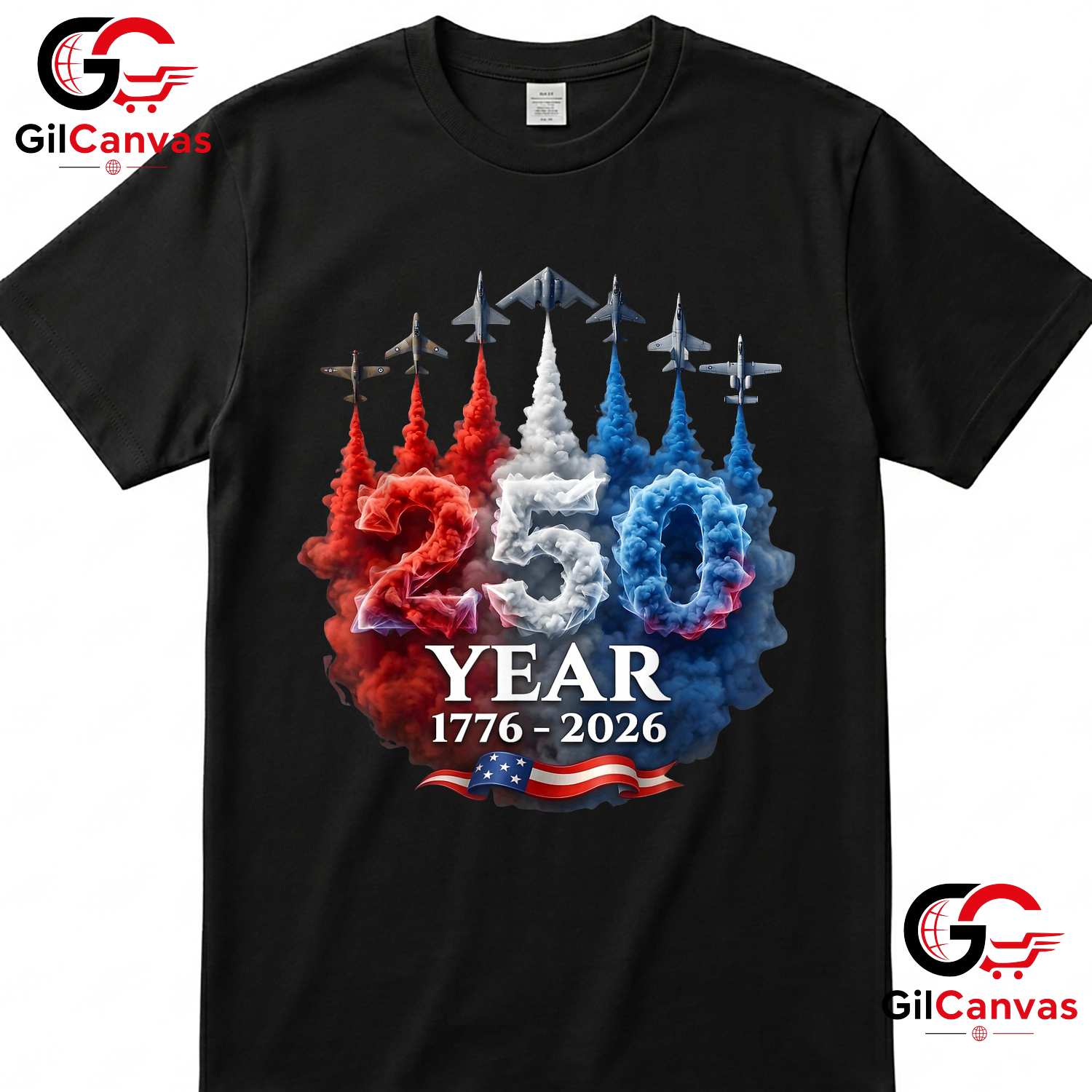 4th of July Patriotic American 250th Anniversary USA Unisex Vintage T-Shirt