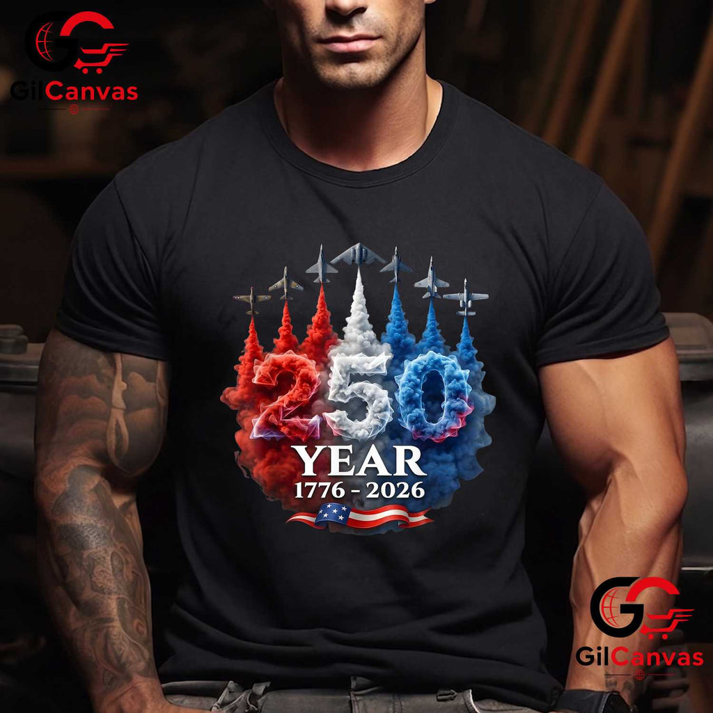 4th of July Patriotic American 250th Anniversary USA Unisex Vintage T-Shirt