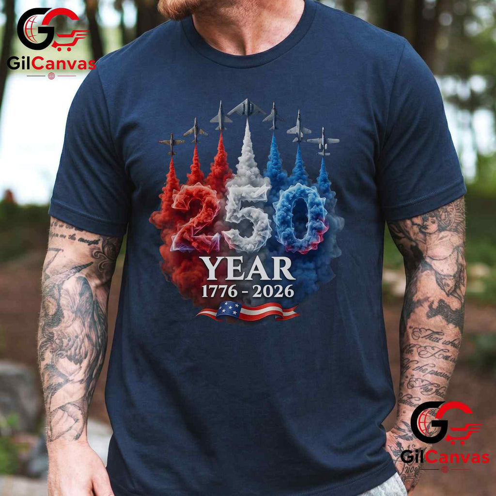 4th of July Patriotic American 250th Anniversary USA Unisex Vintage T-Shirt