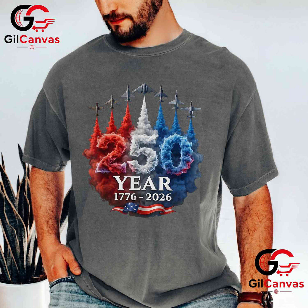 4th of July Patriotic American 250th Anniversary USA Unisex Vintage T-Shirt