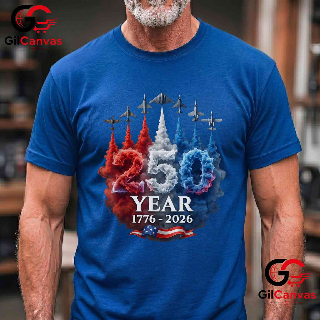 4th of July Patriotic American 250th Anniversary USA Unisex Vintage T-Shirt