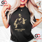 Abraham Lincoln Guitar 250th Anniversary 4th of July Unisex Freedom Graphic T-Shirt