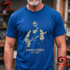 Abraham Lincoln Guitar 250th Anniversary 4th of July Unisex Freedom Graphic T-Shirt