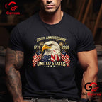 America 250 Years Anniversary 1776-2026 USA Flag Patriotic Unisex Men Women T-Shirt