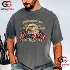 America 250 Years Anniversary 1776-2026 USA Flag Patriotic Unisex Men Women T-Shirt