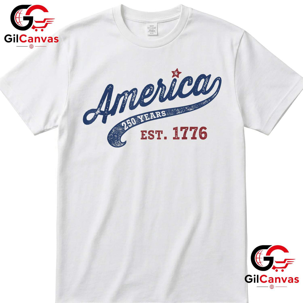 America 250 Years Established 1776 Anniversary Patriotic Unisex Men Women Gift T-Shirt