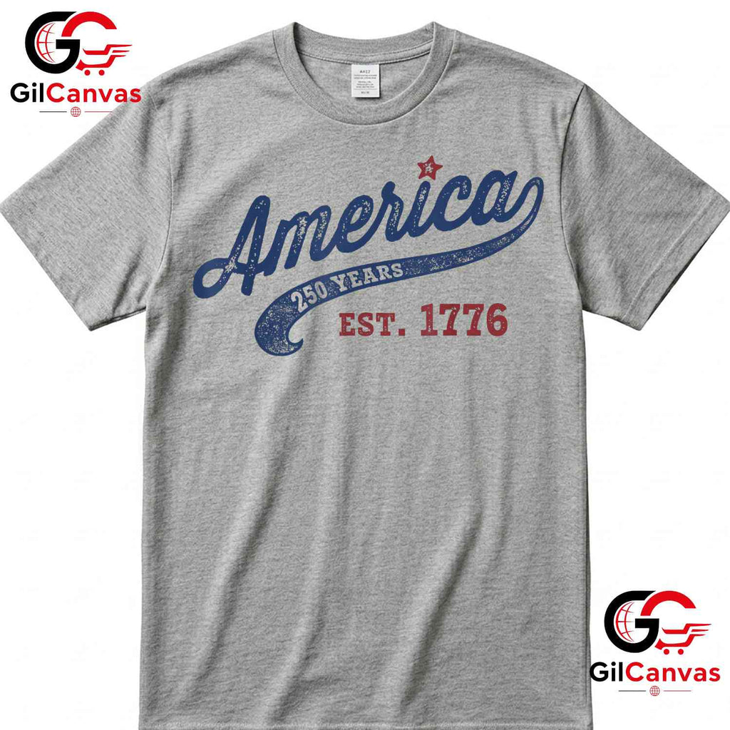 America 250 Years Established 1776 Anniversary Patriotic Unisex Men Women Gift T-Shirt
