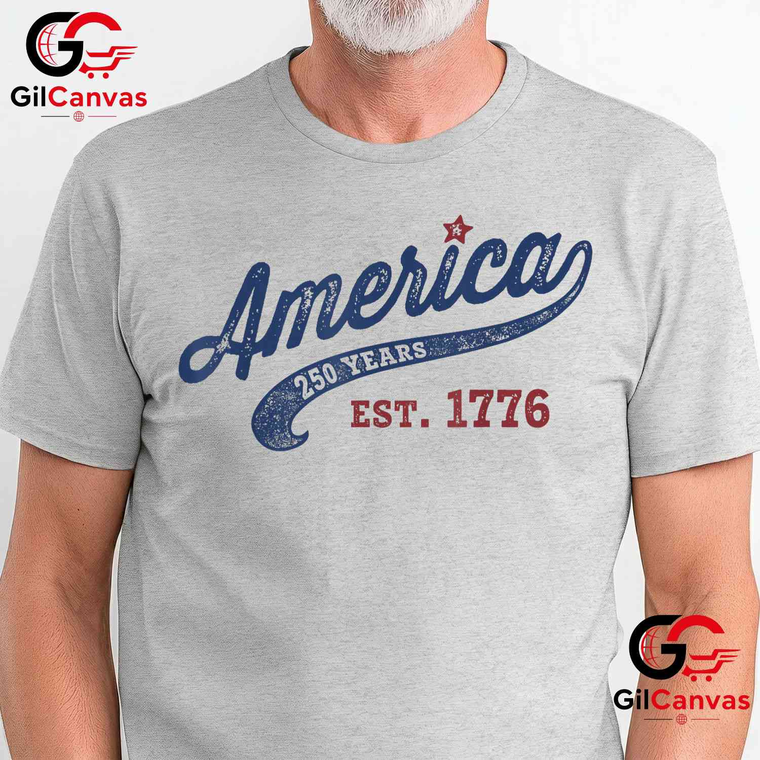 America 250 Years Established 1776 Anniversary Patriotic Unisex Men Women Gift T-Shirt