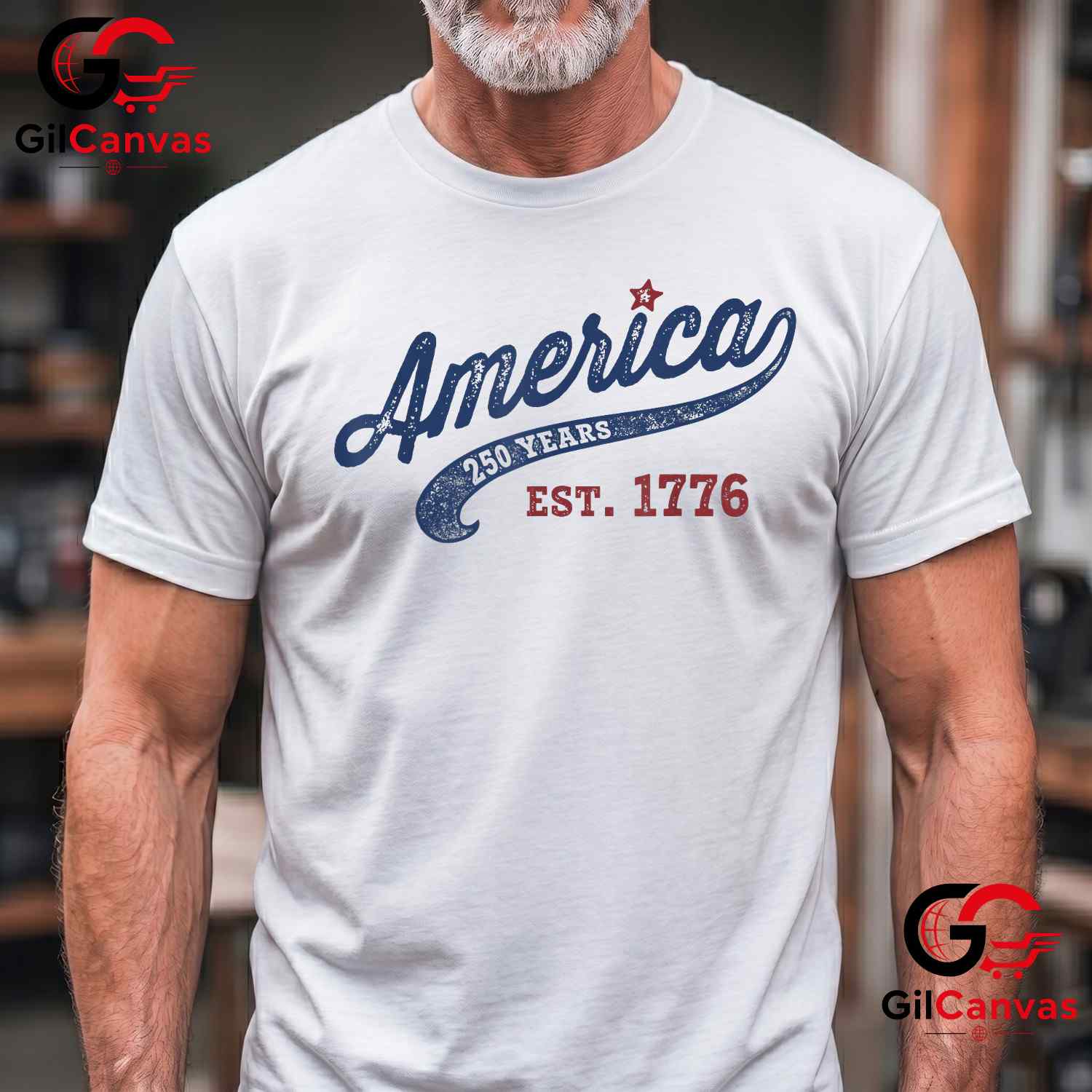 America 250 Years Established 1776 Anniversary Patriotic Unisex Men Women Gift T-Shirt