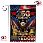 America 250 Years Freedom Patriotic Liberty Bell 1776-2026 Decor Garden Flag