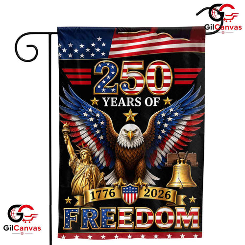 America 250 Years Freedom Patriotic Liberty Bell 1776-2026 Decor Garden Flag