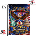 America 250th Anniversary Garden Flag Liberty Eagle Yard Banner Sign 1776-2026