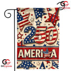 America 250th Anniversary Garden Flag Patriotic Stars And Stripes Yard Banner