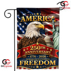 America 250th Anniversary Garden Flag Semiquincentennial Freedom Yard Banner