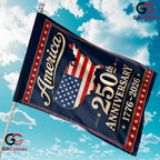 America 250th Anniversary Garden Flag USA Map Semiquincentennial Banner Sign
