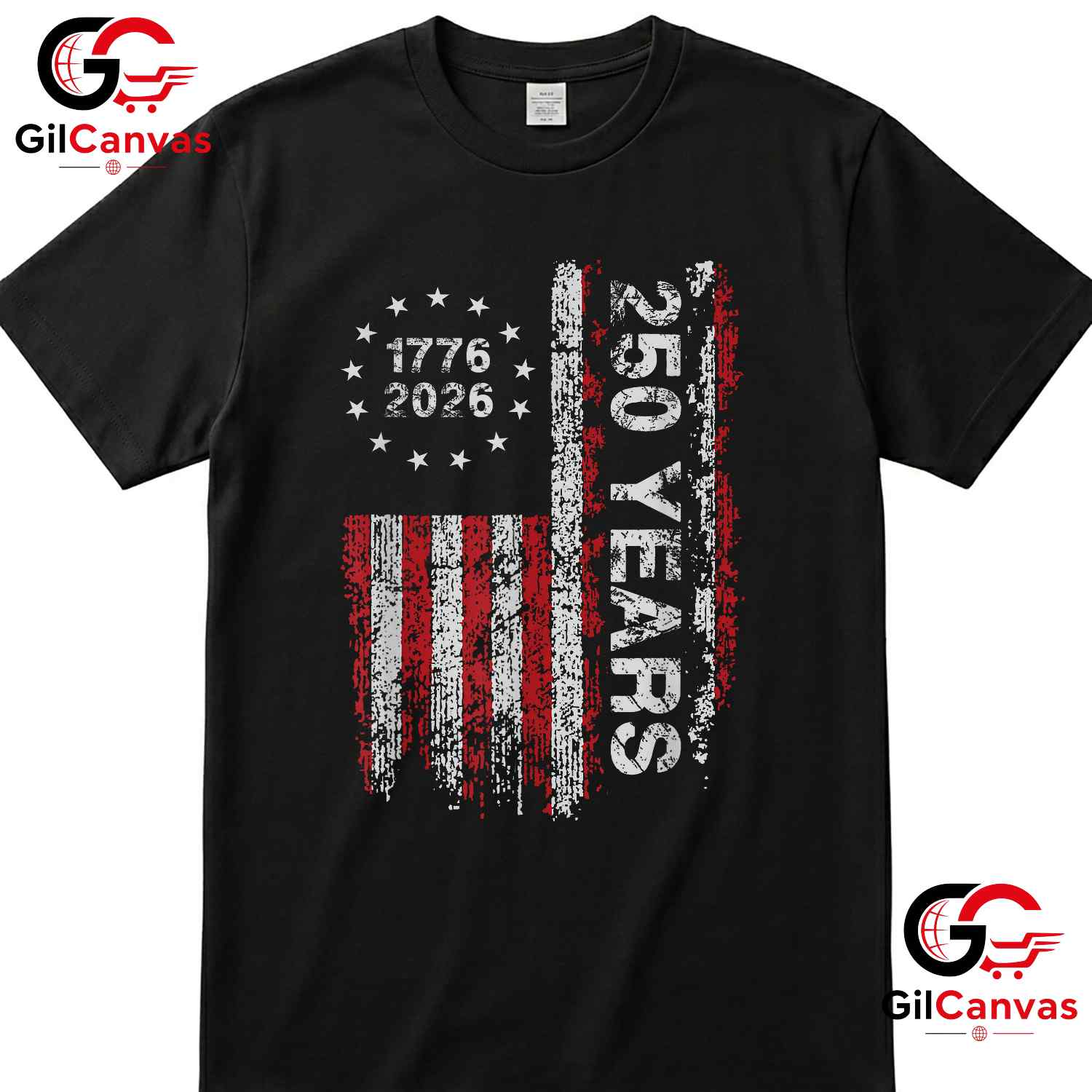 America 250th Anniversary Independence Day Freedom Unisex Adult Vintage Patriotic T-Shirt