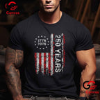 America 250th Anniversary Independence Day Freedom Unisex Adult Vintage Patriotic T-Shirt