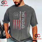 America 250th Anniversary Independence Day Freedom Unisex Adult Vintage Patriotic T-Shirt