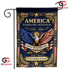America Semiquincentennial E Pluribus Unum Vintage 250th Anniversary Garden Flag