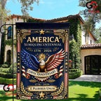 America Semiquincentennial E Pluribus Unum Vintage 250th Anniversary Garden Flag