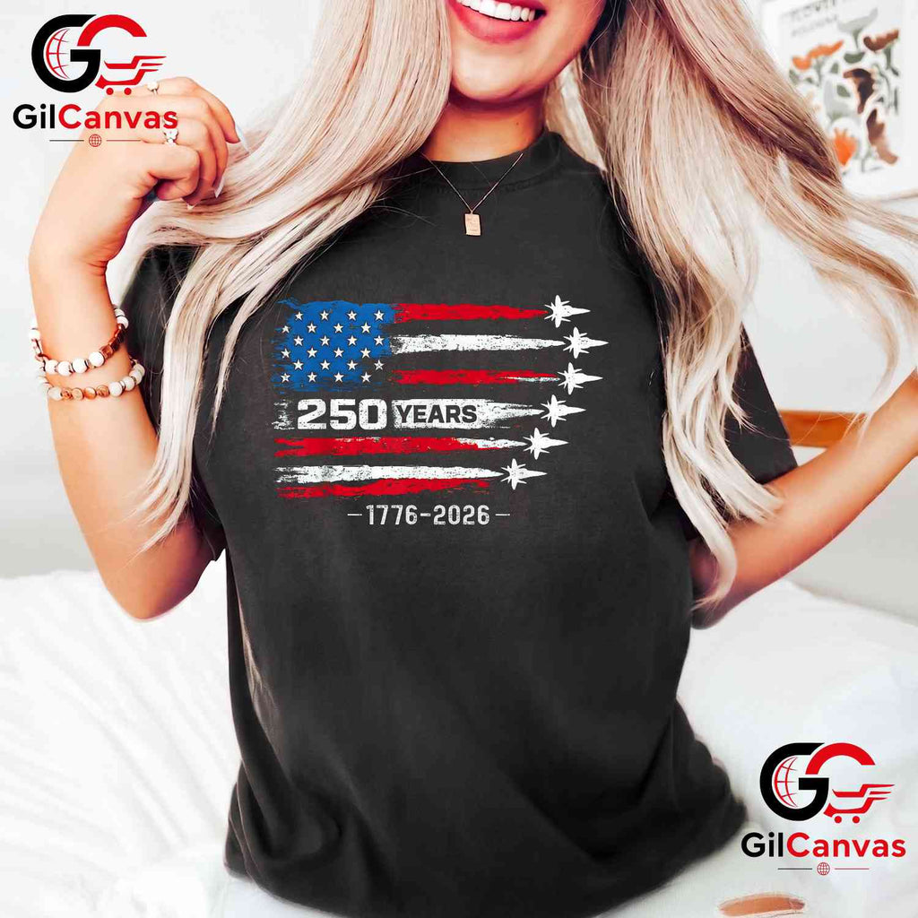 American 250th Anniversary 250 Years 4th of July 2026 Unisex Men Women Gift T-Shirt