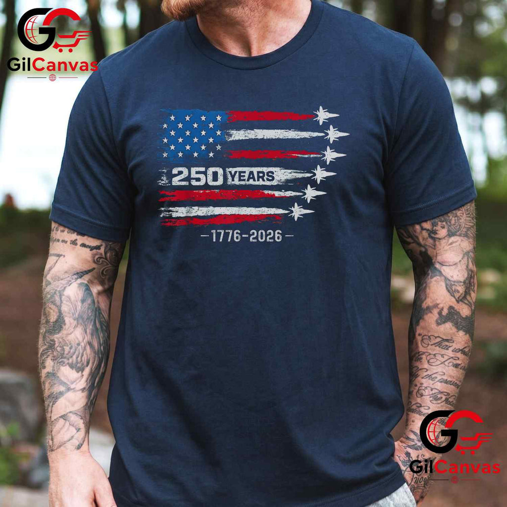 American 250th Anniversary 250 Years 4th of July 2026 Unisex Men Women Gift T-Shirt