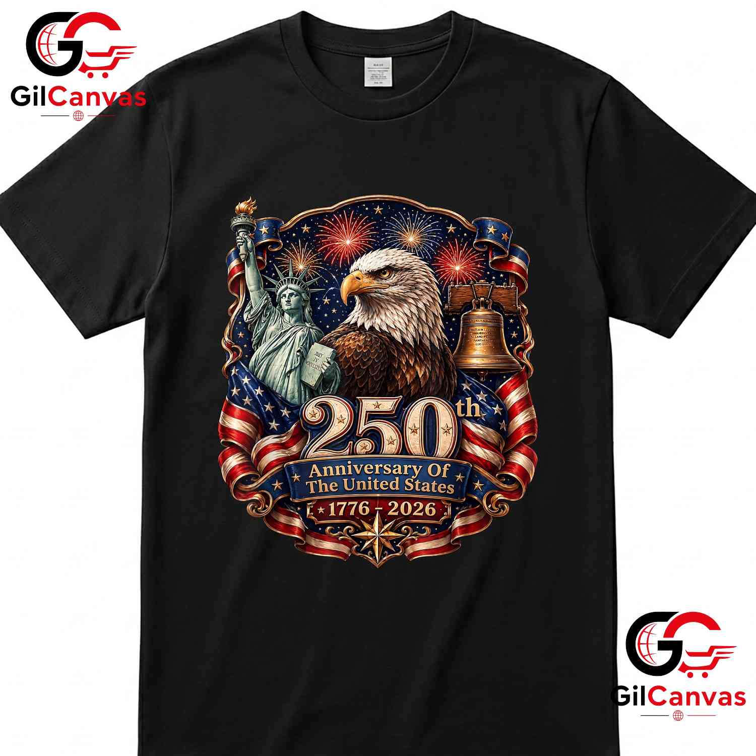 American 250th Pocket USA Patriotic 4th of July 250 Years Unisex American Graphic T-Shirt