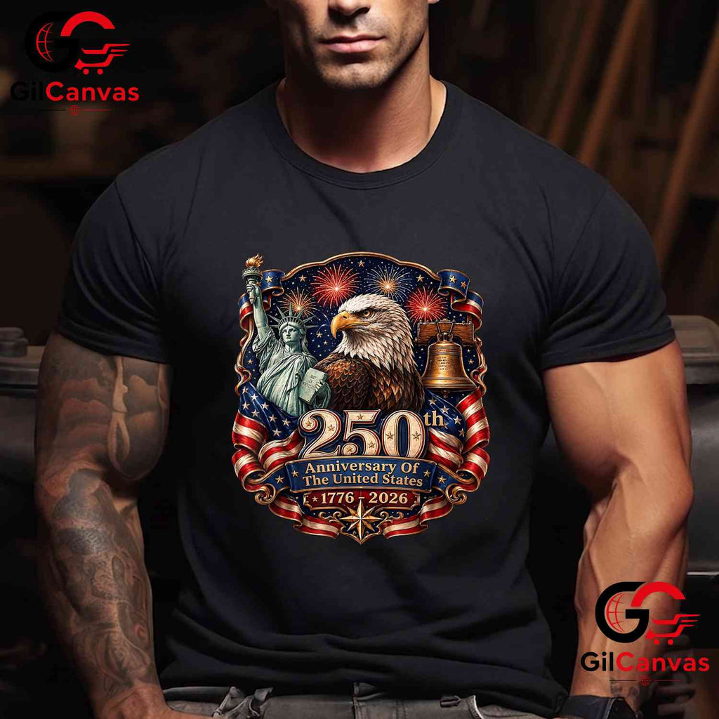 American 250th Pocket USA Patriotic 4th of July 250 Years Unisex American Graphic T-Shirt