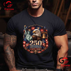 American 250th Pocket USA Patriotic 4th of July 250 Years Unisex American Graphic T-Shirt
