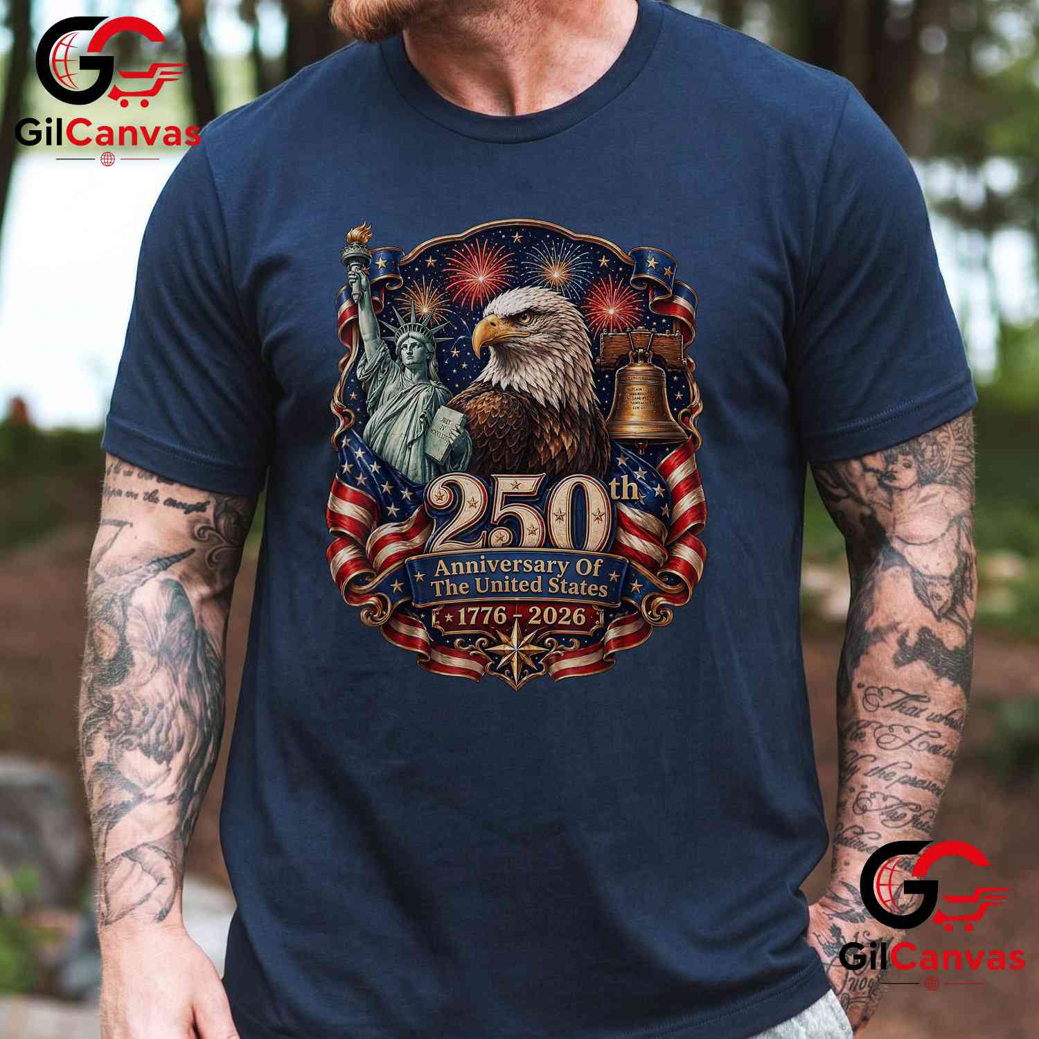 American 250th Pocket USA Patriotic 4th of July 250 Years Unisex American Graphic T-Shirt