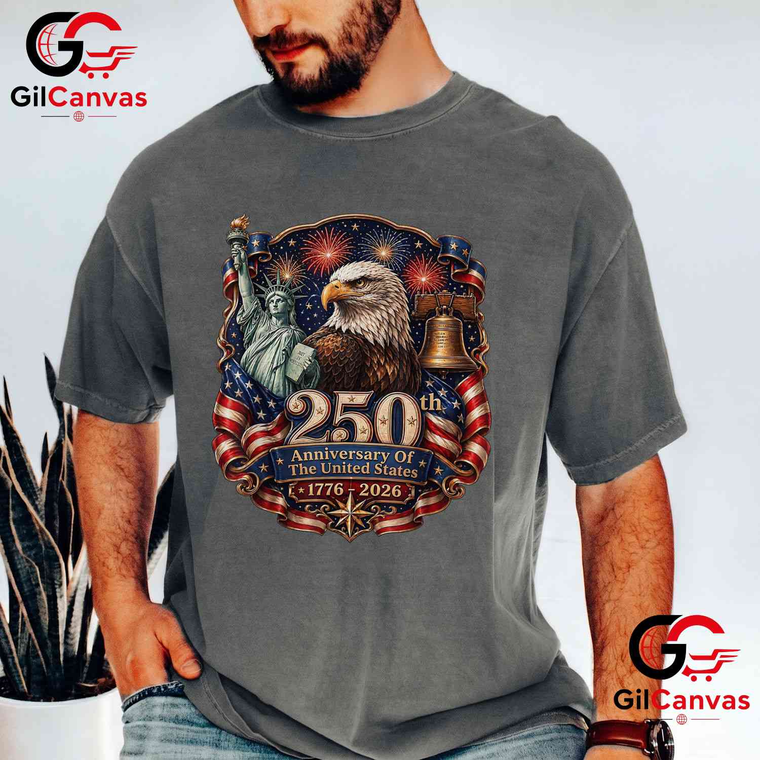 American 250th Pocket USA Patriotic 4th of July 250 Years Unisex American Graphic T-Shirt