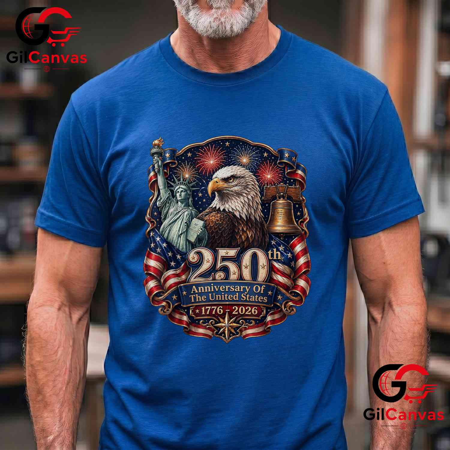 American 250th Pocket USA Patriotic 4th of July 250 Years Unisex American Graphic T-Shirt