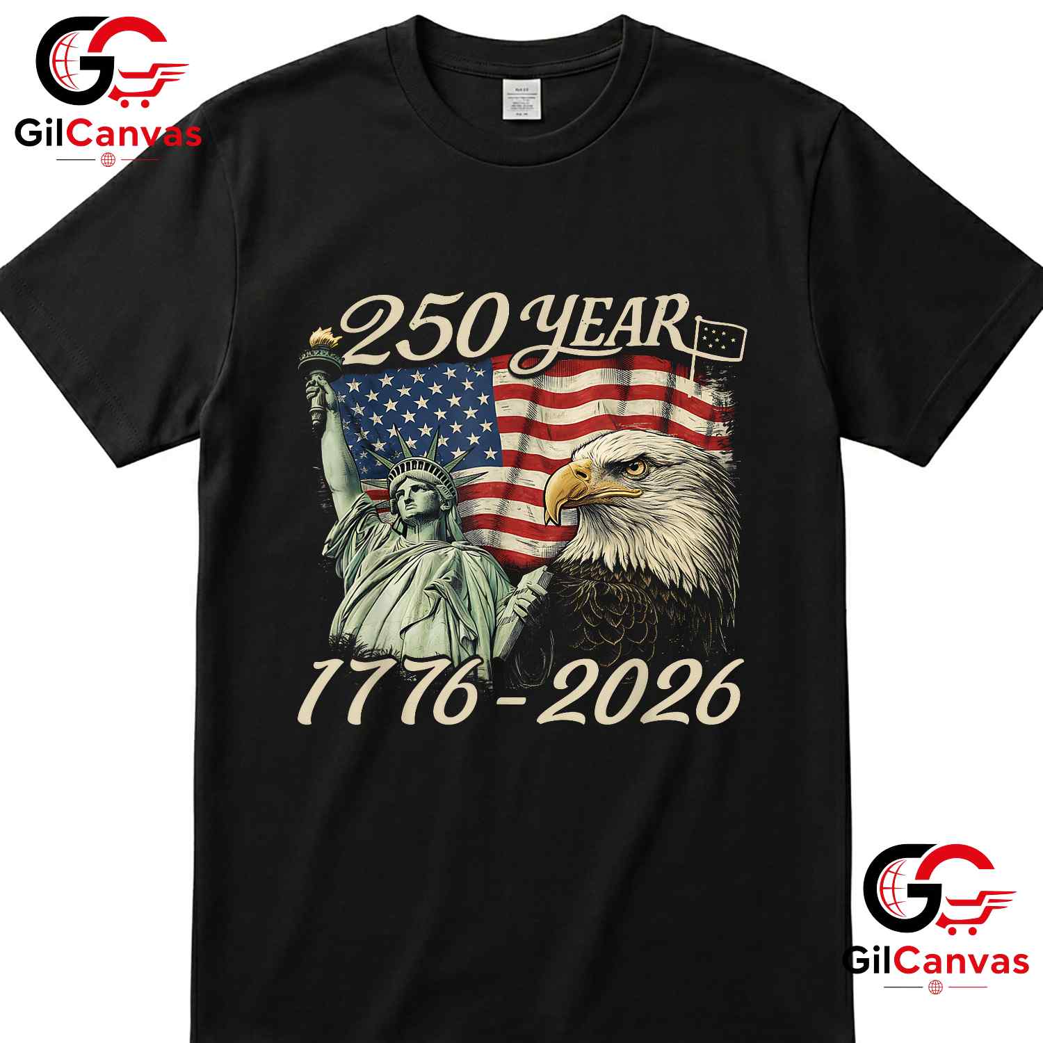 American 4th July Patriotic USA 250th Anniversary 250 Years Unisex Men Women T-Shirt