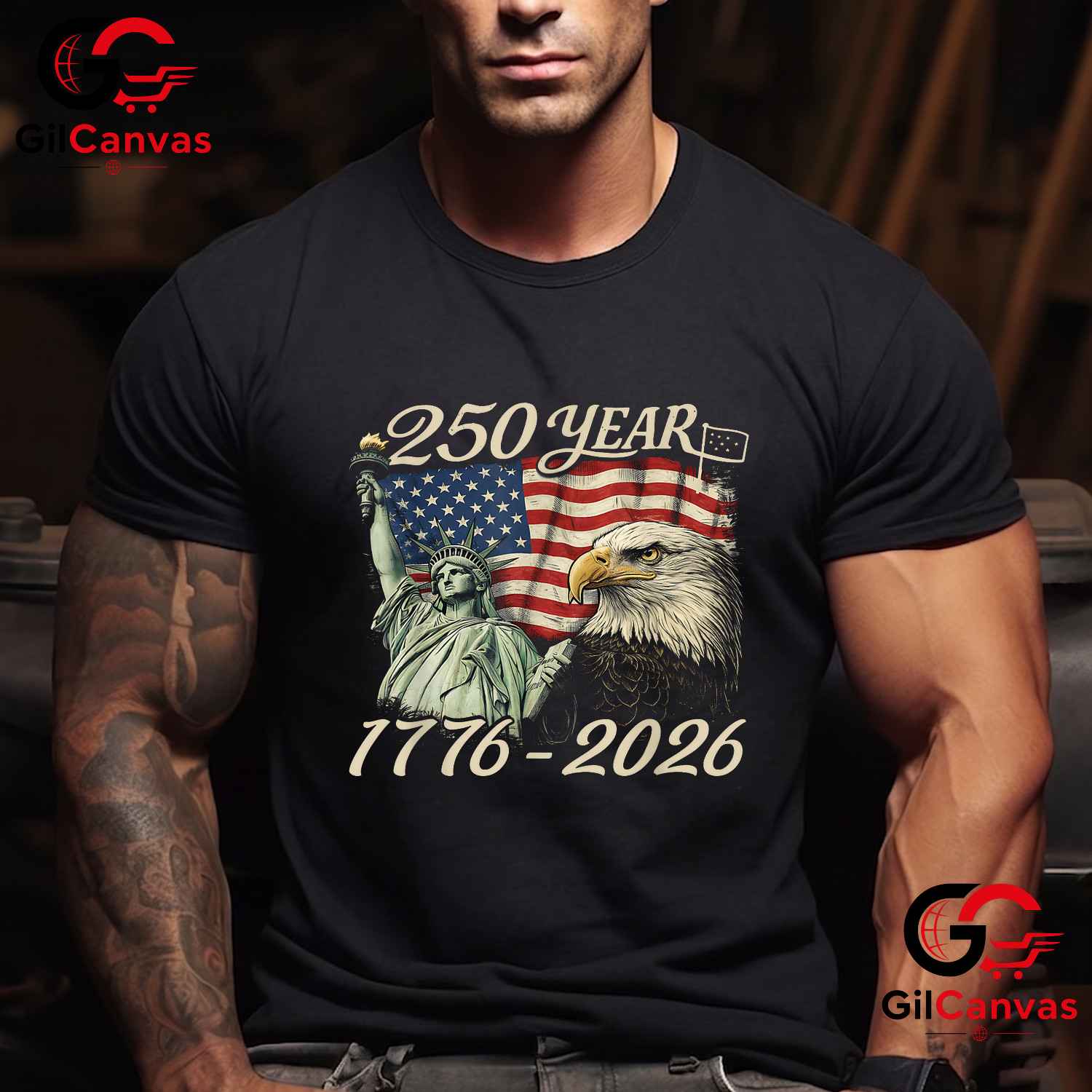 American 4th July Patriotic USA 250th Anniversary 250 Years Unisex Men Women T-Shirt
