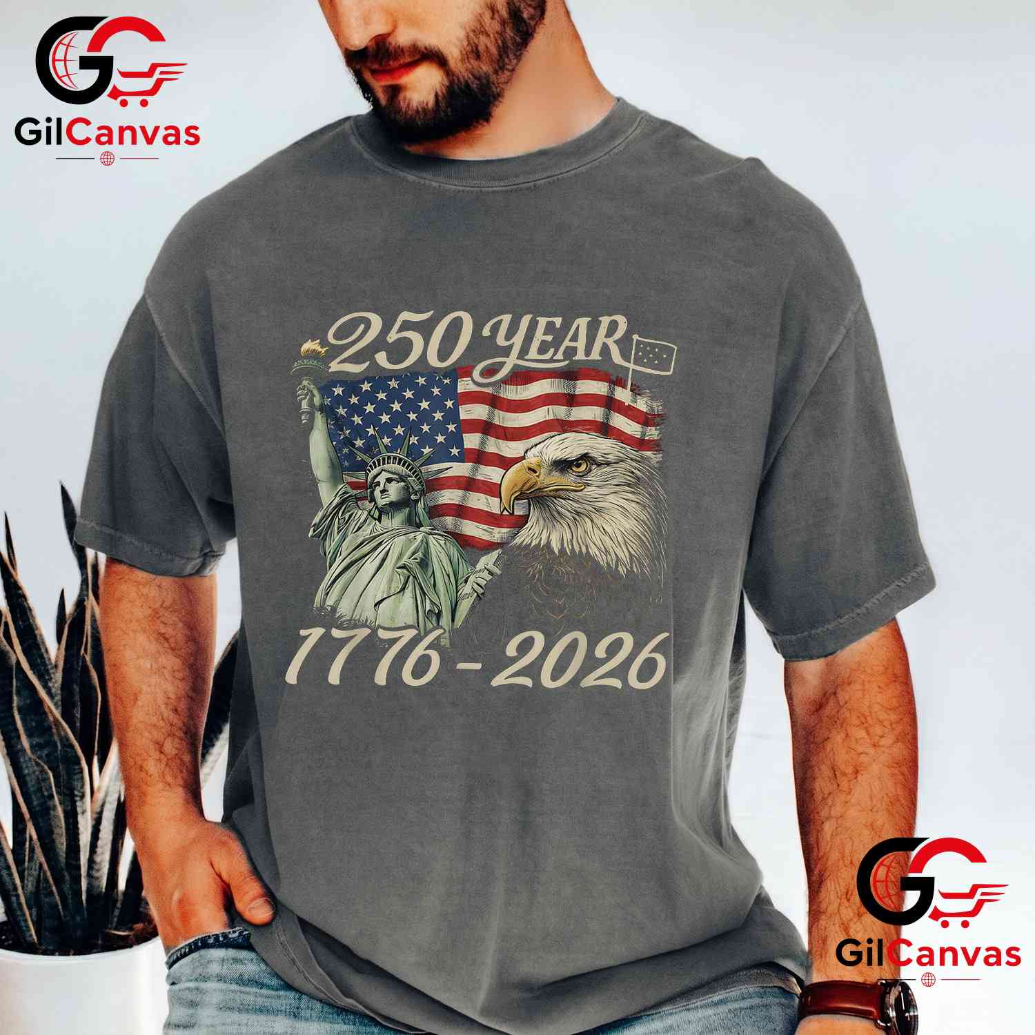 American 4th July Patriotic USA 250th Anniversary 250 Years Unisex Men Women T-Shirt