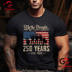 American Birthday USA Flag 250th Anniversary 250 Years Unisex Patriotic Graphic T-Shirt